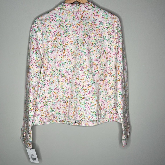 Crown & Ivy Pink Floral Cotton Denim Jacket Women's Size XXL NWT - Picture 6 of 10